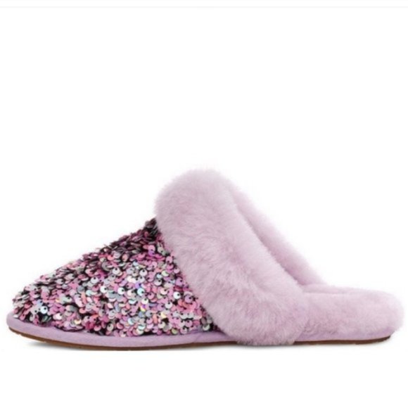 RARE POPULAR UGG Scuffette II Sequin Shearling Slipper LAST PAIR Size 7 - Picture 4 of 13